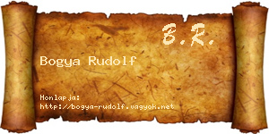 Bogya Rudolf névjegykártya